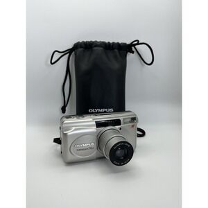 Olympus Superzoom 76G 35mm Point & Shoot 38-76mm Zoom Like New Tested Case